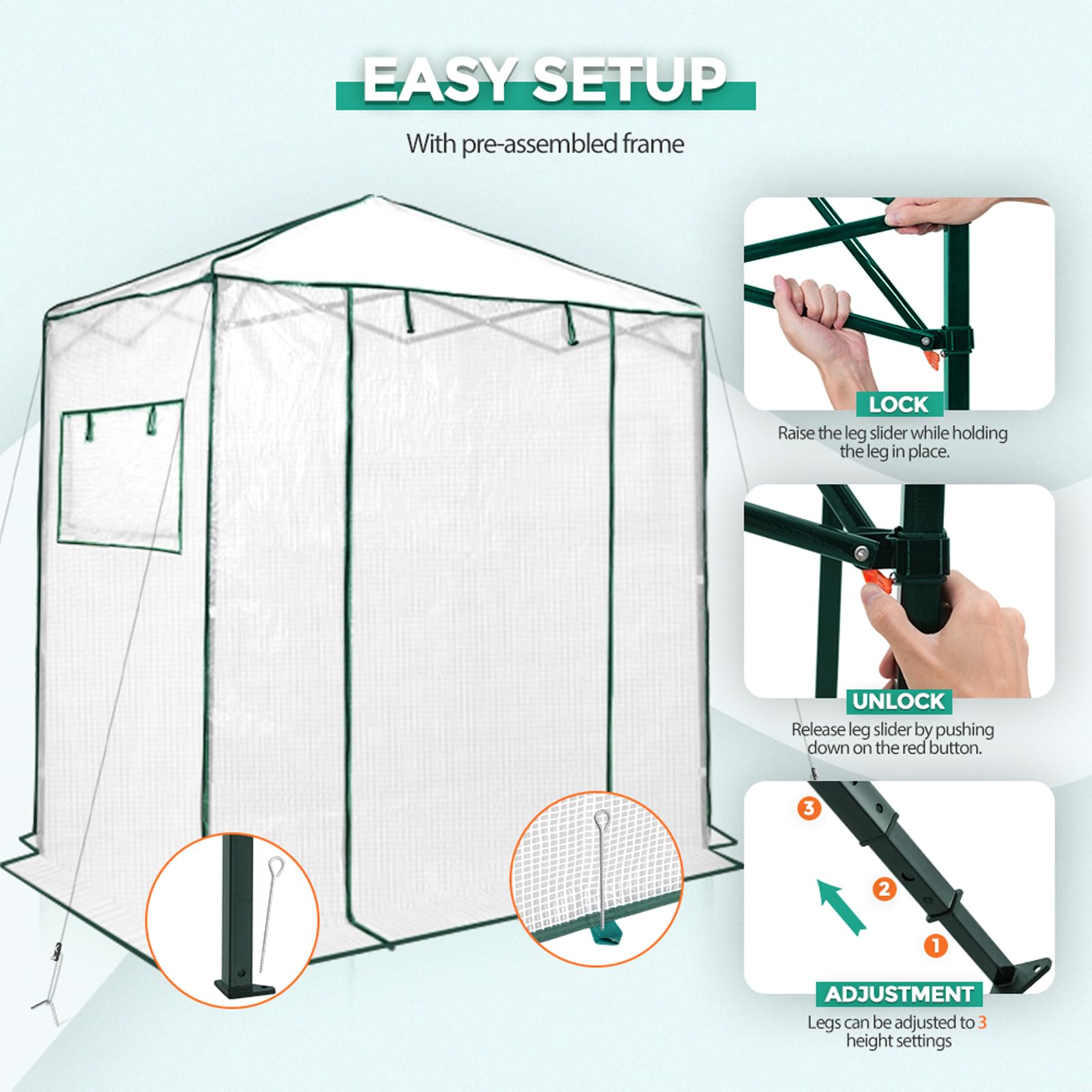 Eagle Peak setup is quick enough for one person to assemble.