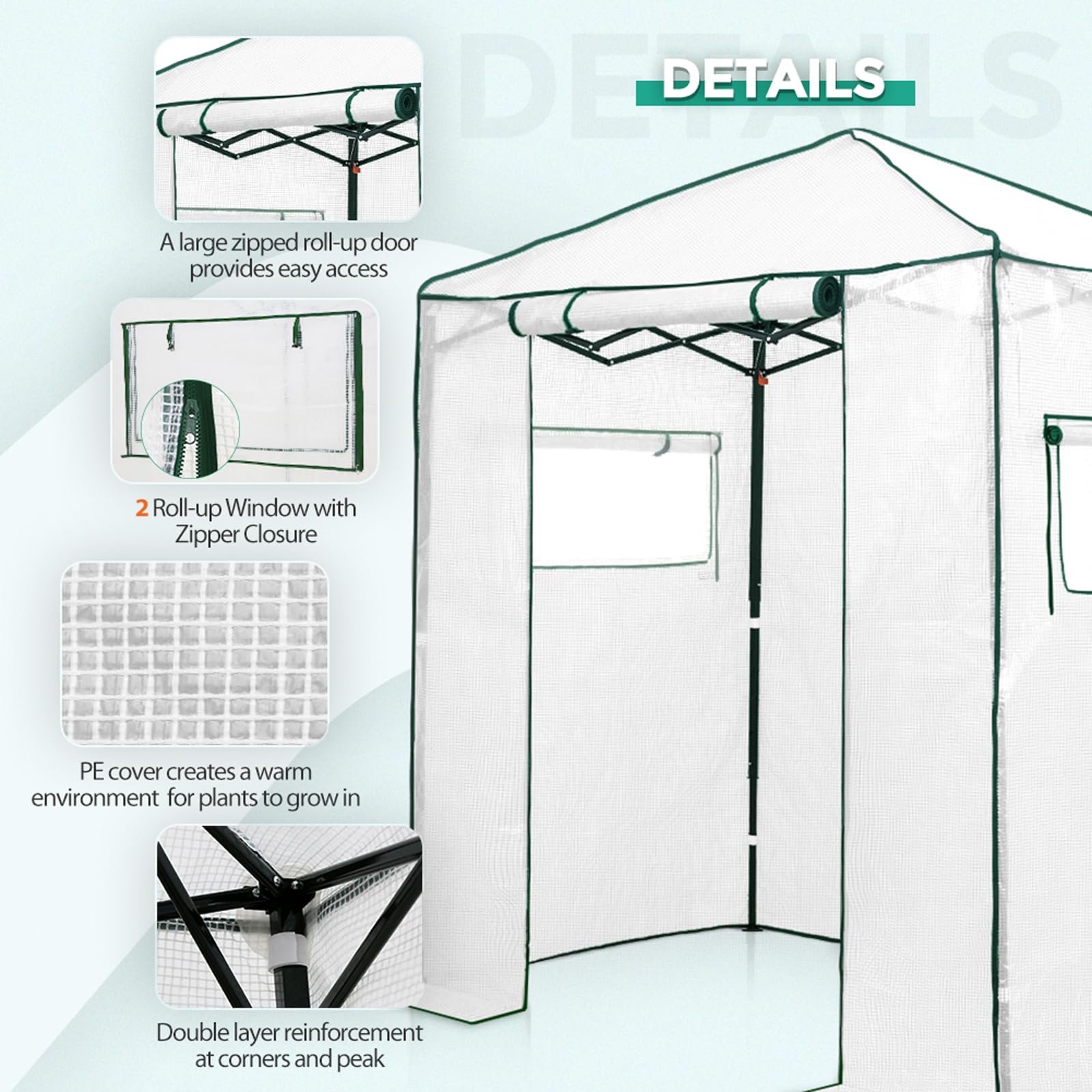 Eagle Peak PE cover offers light diffusion and humidity balance for healthy plant growth.