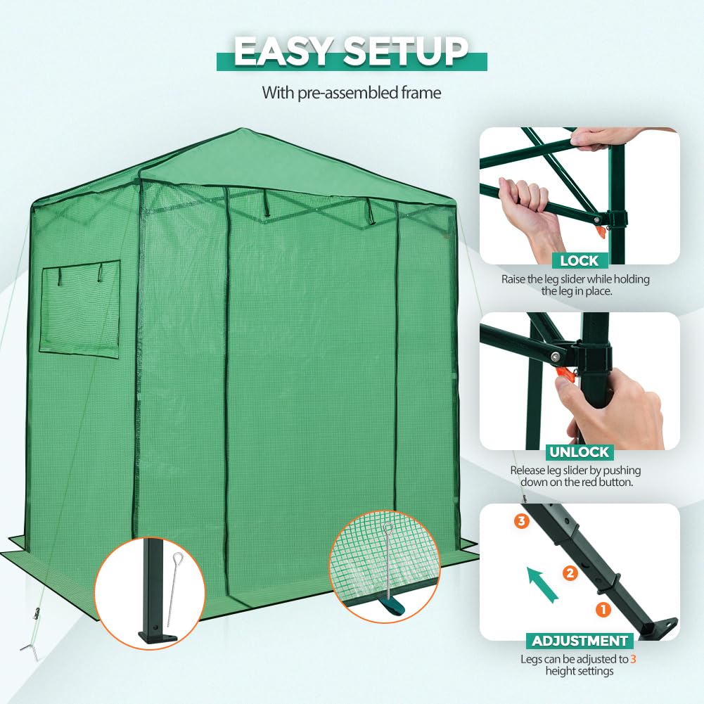 EAGLE PEAK Zipper-doors enable convenient access and ventilation