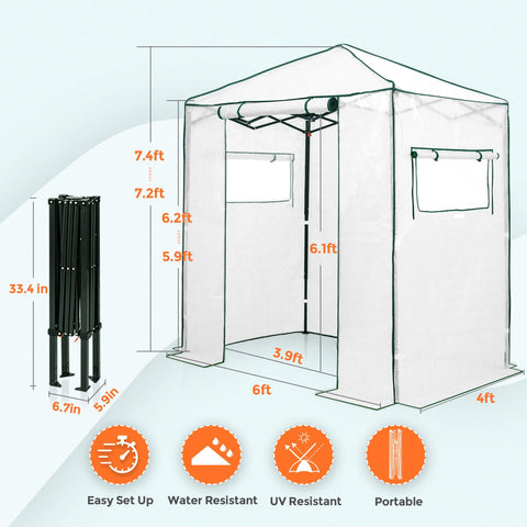Eagle Peak greenhouse side mesh windows provide airflow while protecting plants from pests.