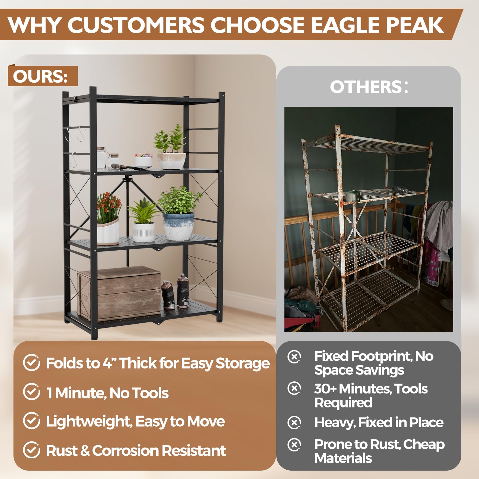 Eagle Peak vertical storage solution in a garage