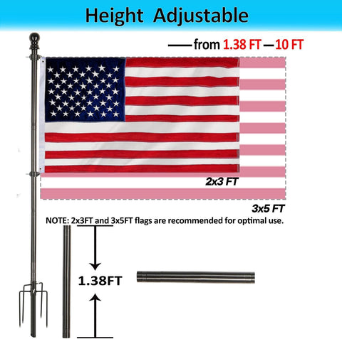 Eagle Top double-flag display suitable for patriotic or branding flags