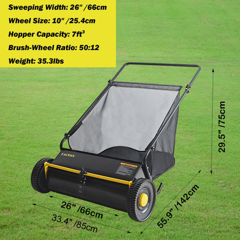 EAGWON hopper holds 7 cu ft for fewer trips.