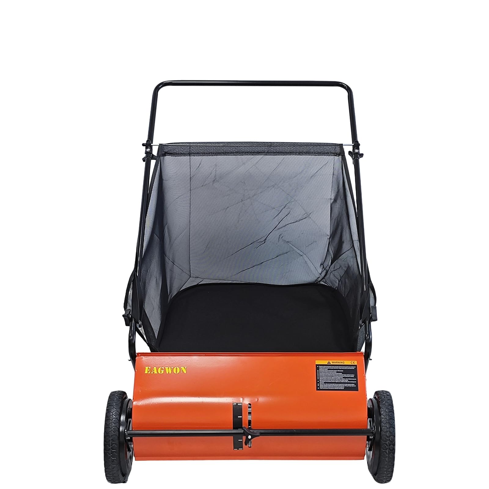 Four spinning brushes working together on the EAGWON lawn sweeper