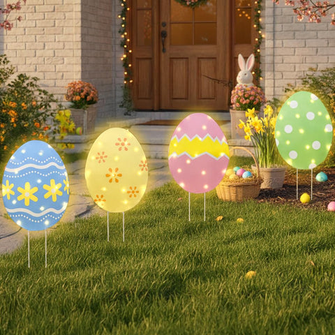 EAMBRITE Easter egg lights brighten indoor table decor with soft flashing ambiance
