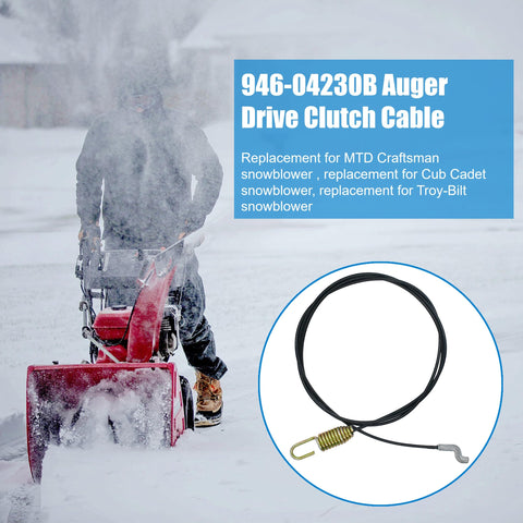 Eamonhigh auger cable 47.5 inches for Cub Cadet 2X/3X, ready-to-install replacement.