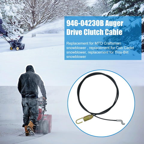 Eamonhigh auger cable 47.5 inches for MTD 2012-2013, durable replacement part.