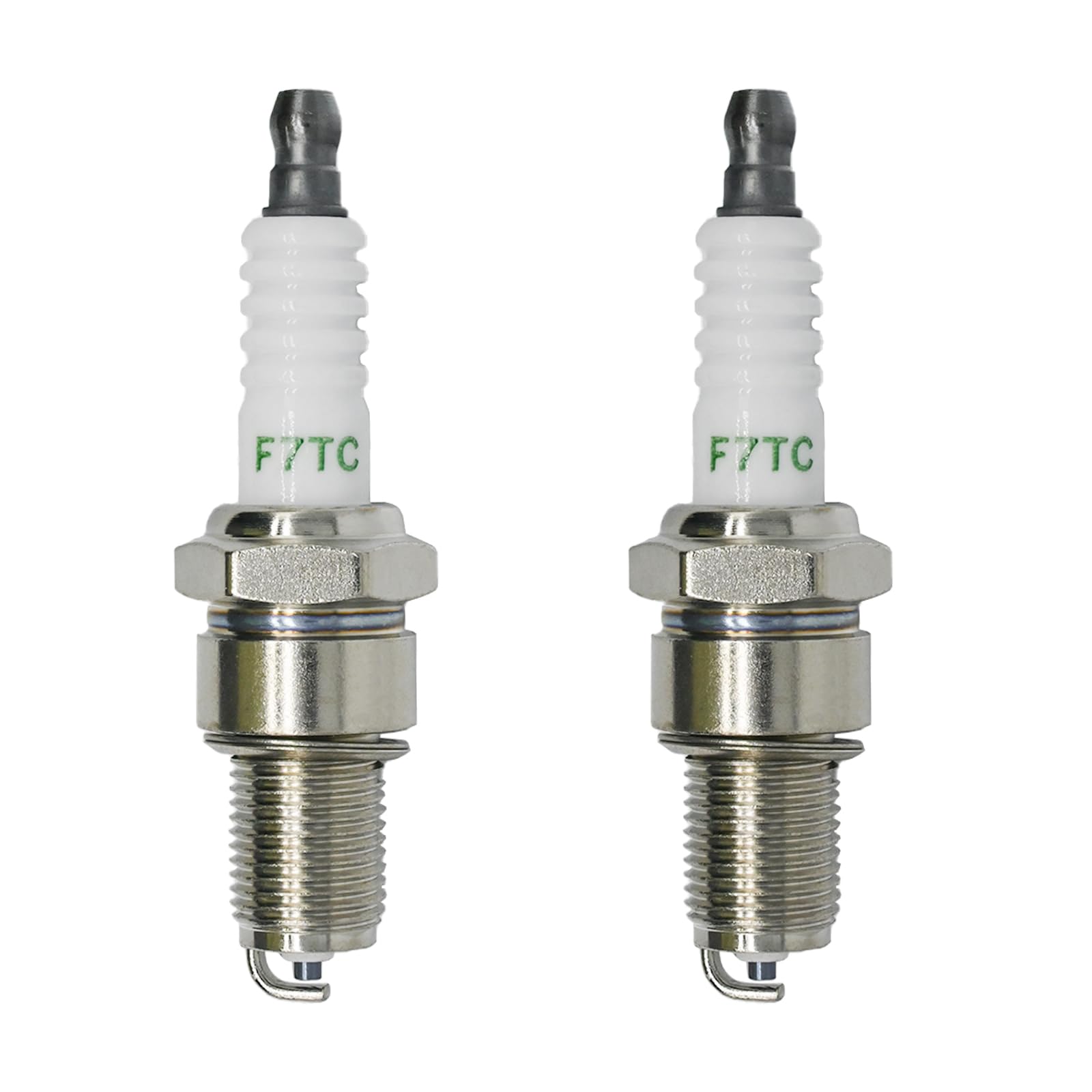 Eamonhigh F7TC spark plug closeup for reliable ignition in 4-stroke engines.