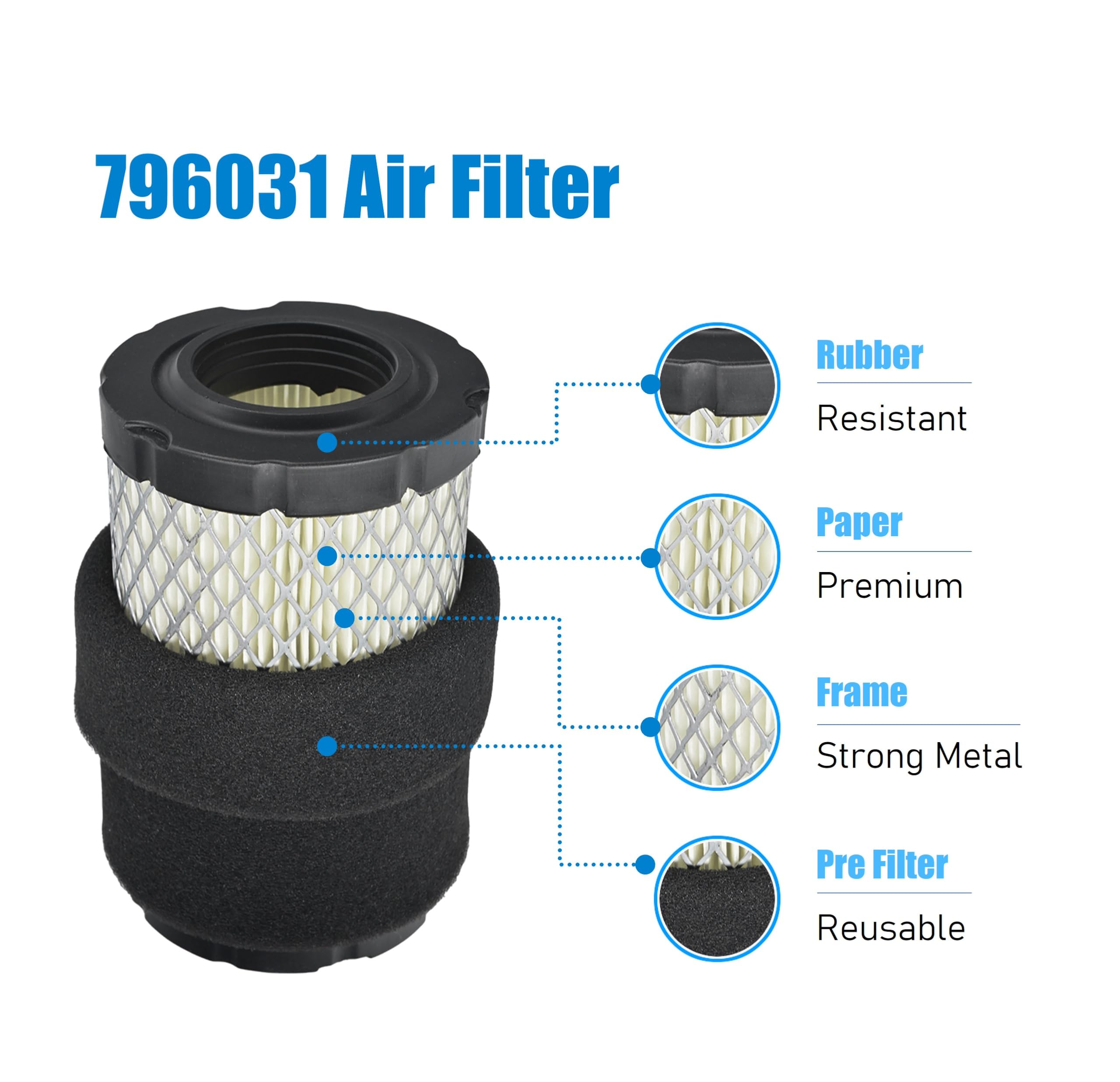 Eamonhigh fuel filter with shut-off valve supports steady fuel delivery for smoother starts.