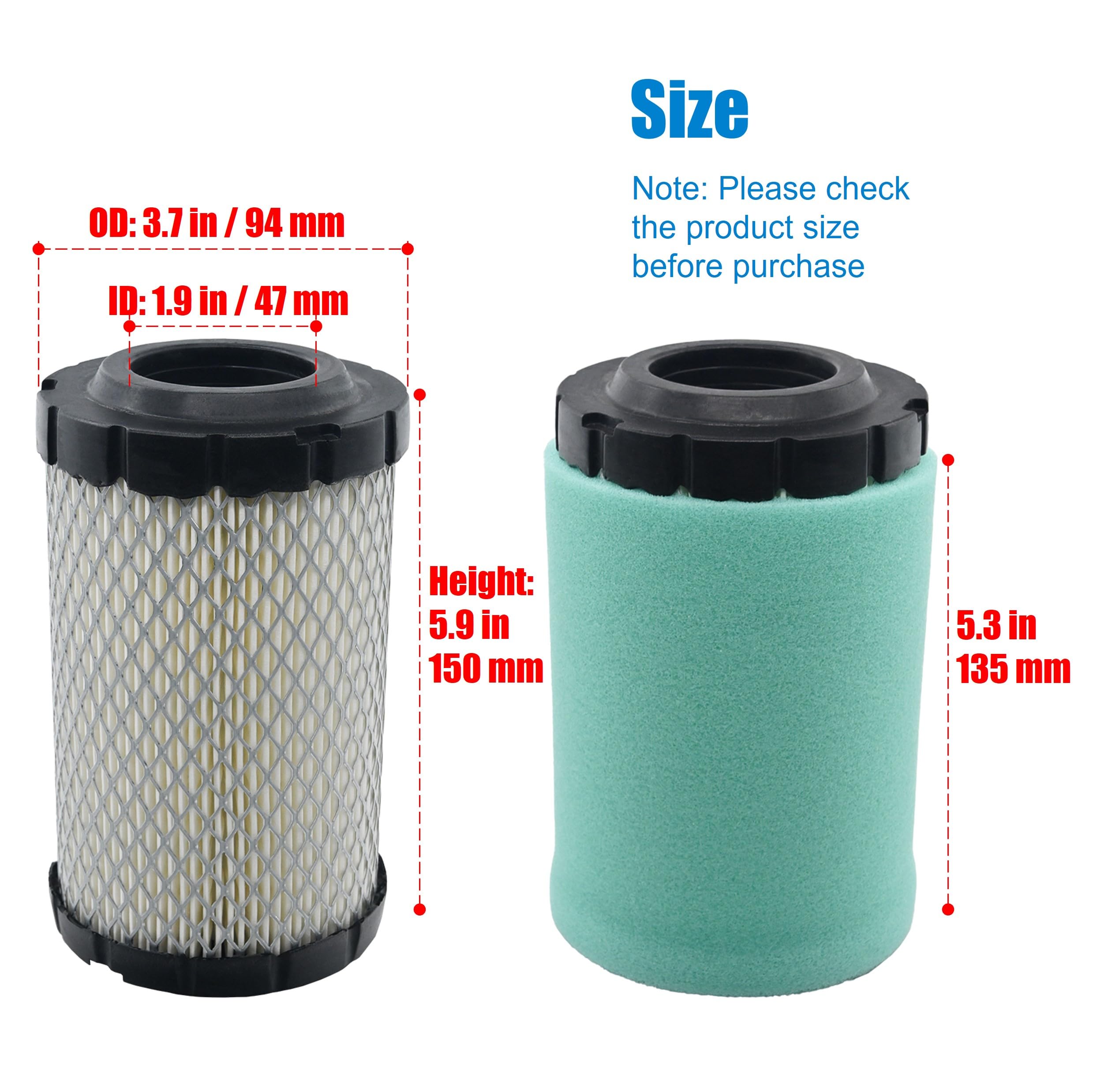 Eamonhigh two-pack includes replacement filters and pro filters for Kohler 7000 series.