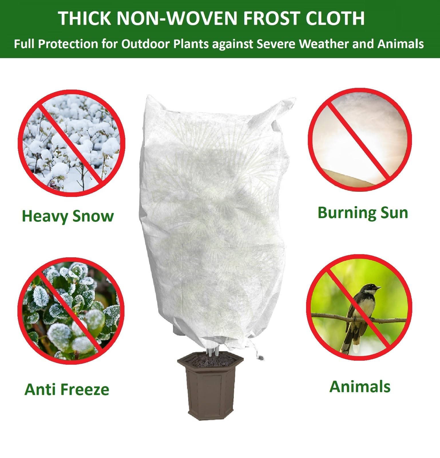 EAONE breathable waterproof non-woven cloth blocks moisture while keeping plants dry.