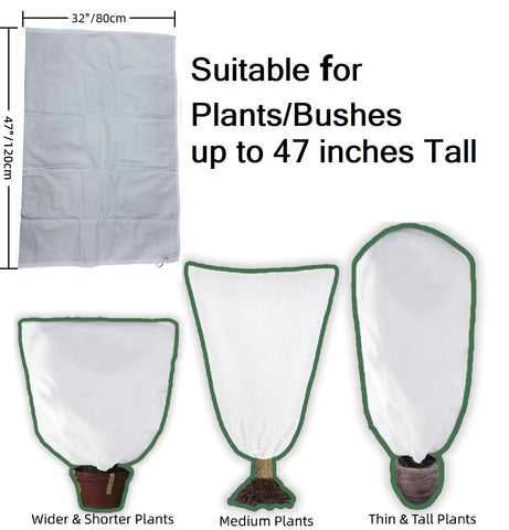 EAONE simple drawstring design enables easy winter plant coverage and removal.