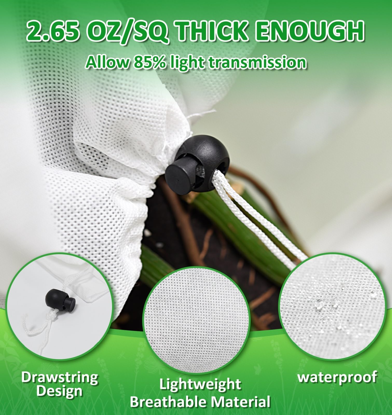 EAONE winter protection for outdoor plants guards saplings and trees from snow and wind.
