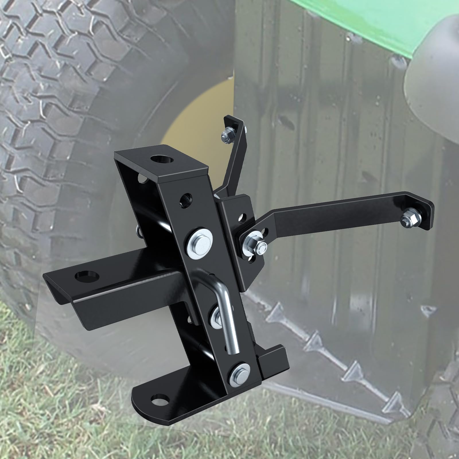 Eapele adjustable trailer hitch for lawn mowers enables versatile towing.