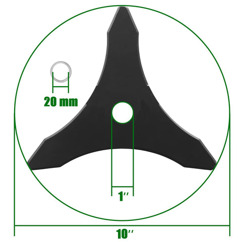 Eapele 10 inch mulching blade demonstrates efficient yard cleanup and debris processing.