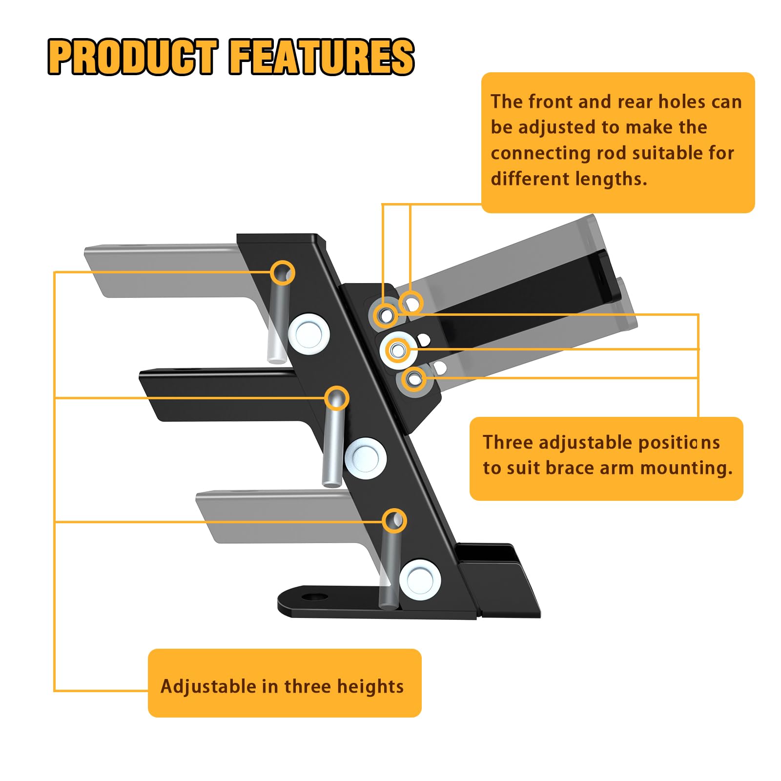 Eapele heavy-duty steel hitch with rugged construction for yard use.