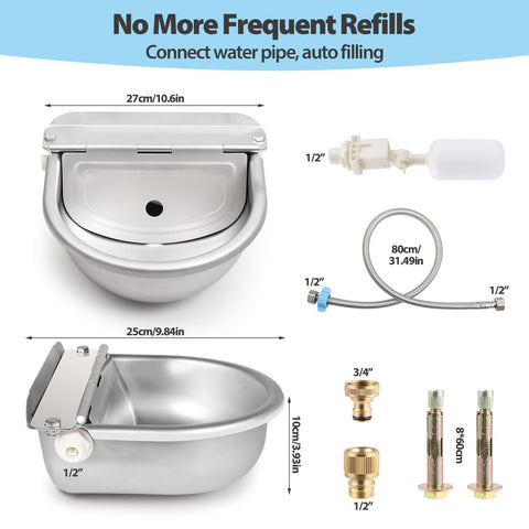 EAPIKON 304 stainless steel bowl designed for easy cleaning.