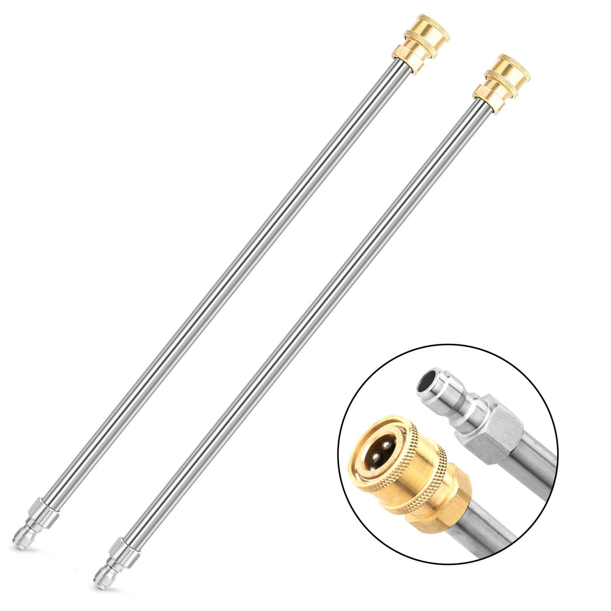 EARLEAS extension wand 17-inch stainless steel in action, ideal for hard-to-reach cleaning.