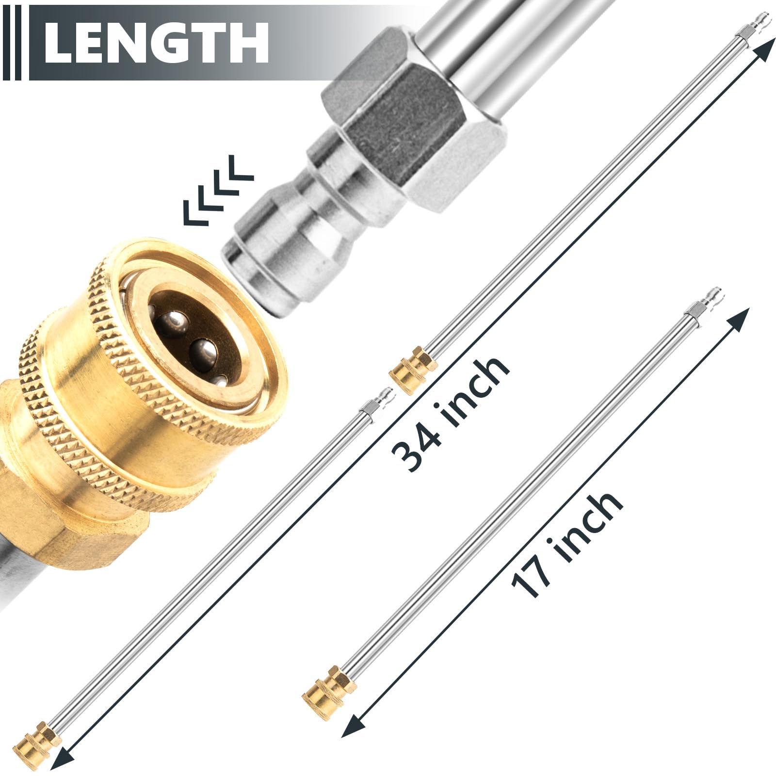 EARLEAS extension wand with 1/4-inch quick connect demonstrates fast setup.