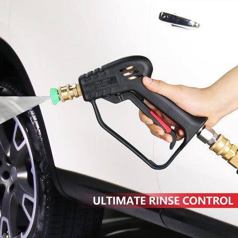 EARLEAS foam cannon compatibility helps apply thick, even foam during washes.