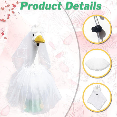 Earssa wedding dress goose costume adds festive garden charm