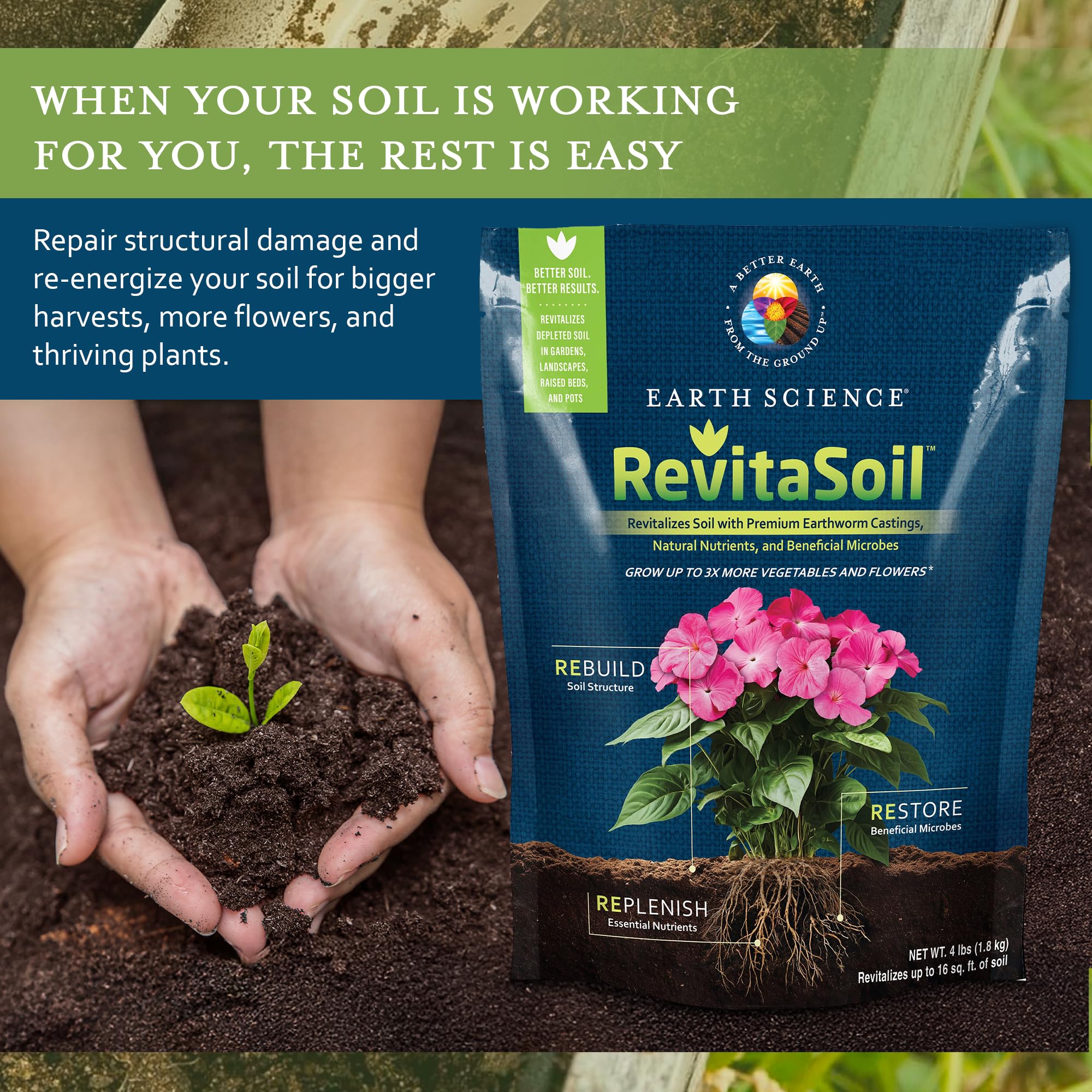 Earth Science RevitaSoil soil biology shows beneficial microbial life.