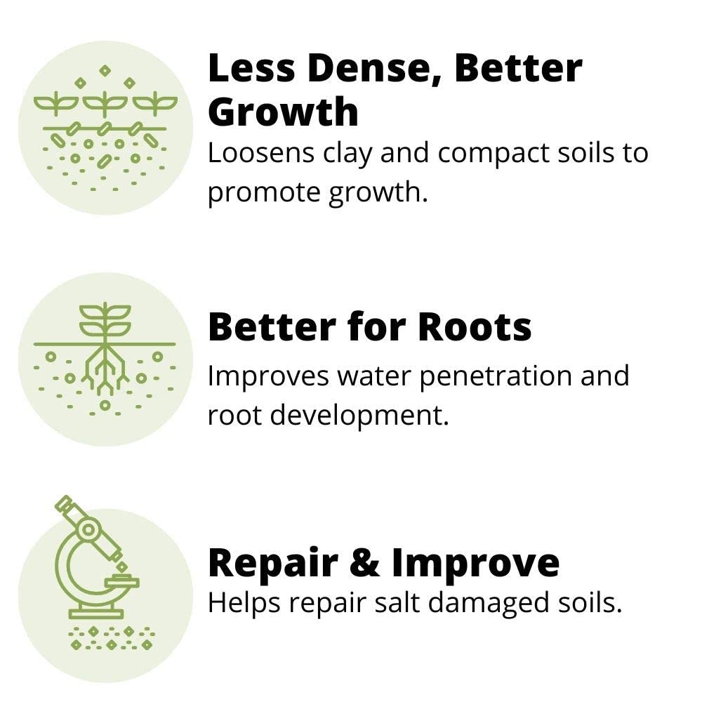 Earth Science granules promoting healthier root growth in compact soil