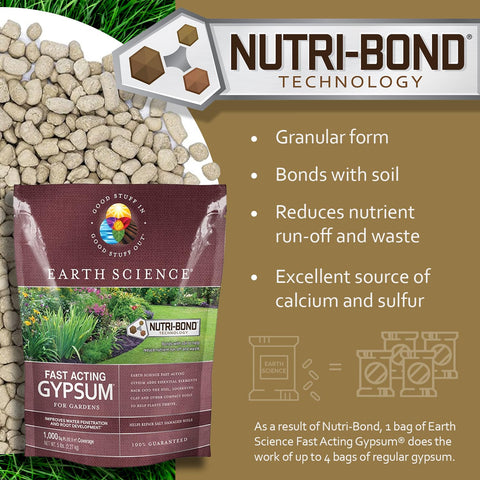 Earth Science gypsum repairing salt-damaged soil with improved soil structure