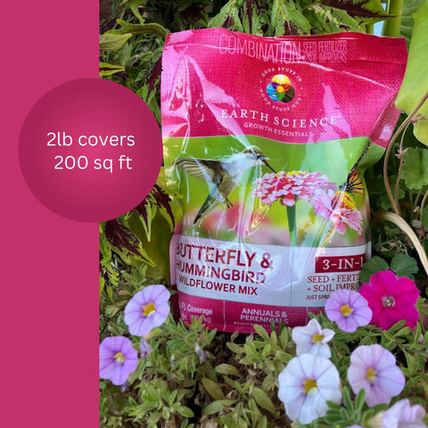 Earth Science Wildflower Mix close-up with zinnia, cosmos, daisy for vibrant borders.