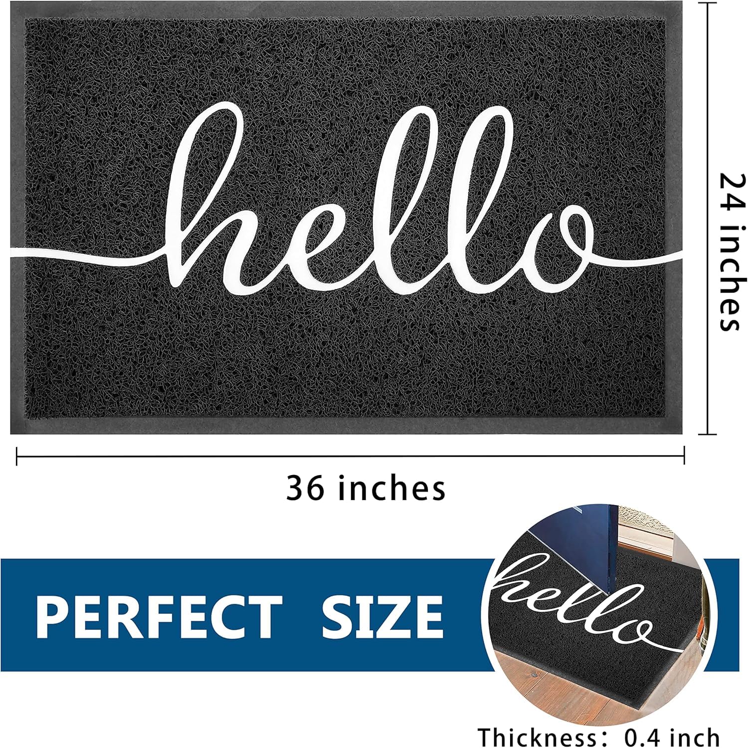 EARTHALL concave dirt trap door mat captures dust and mud at entryways