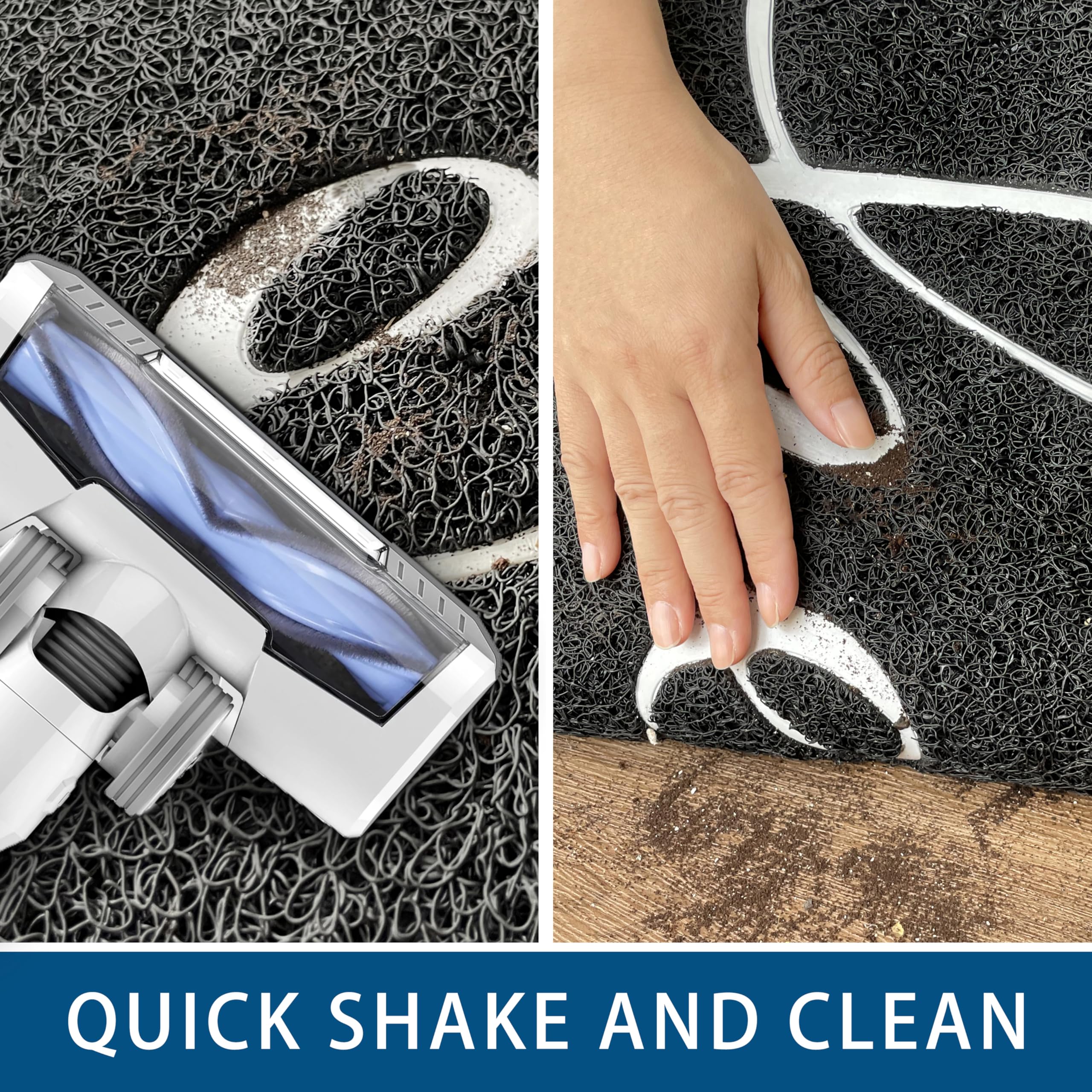 EARTHALL easy-clean hose down friendly mat cleans quickly with a sweep
