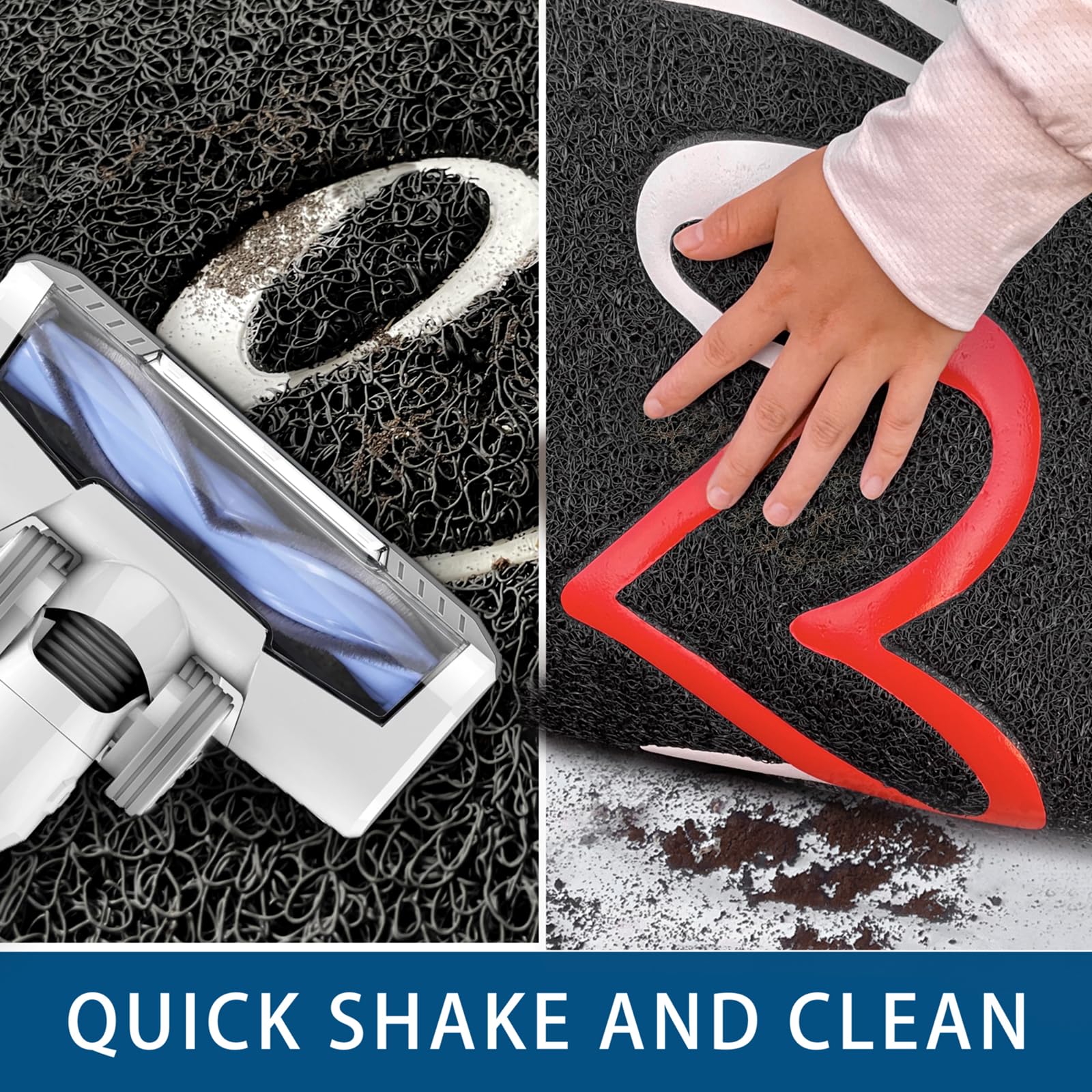 Earthall mat is easy to clean by shake, sweep, or hose.