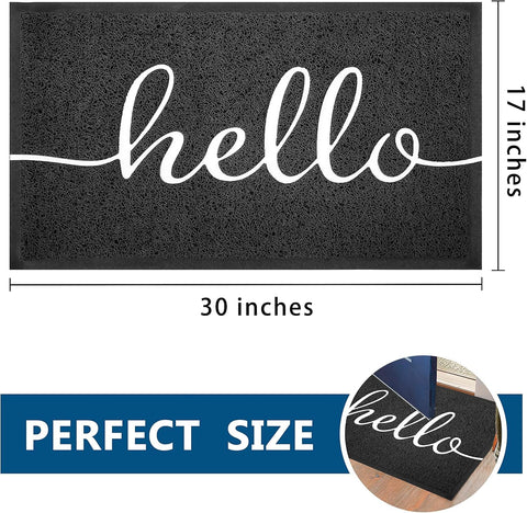 EARTHALL door mat with durable low-profile design fits under doors without catching