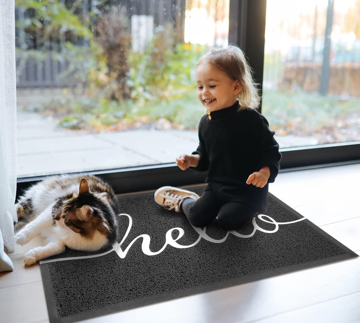 EARTHALL door mat handles high-traffic spaces like garages, patios, and kitchens