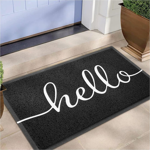 EARTHALL door mat outside-inside traps dirt at the threshold while greeting guests
