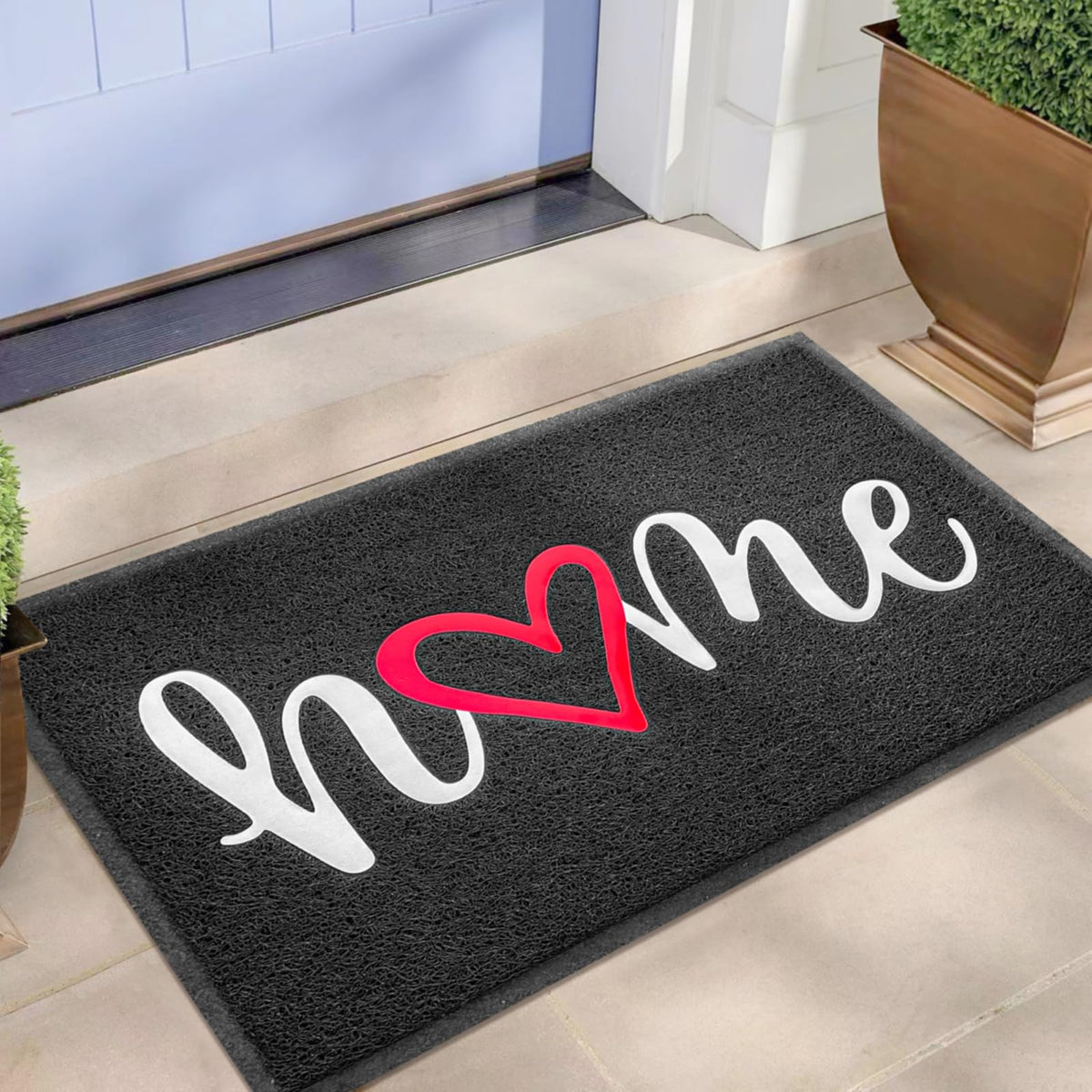 Earthall door mat outdoor front porch traps dirt and keeps floors clean.