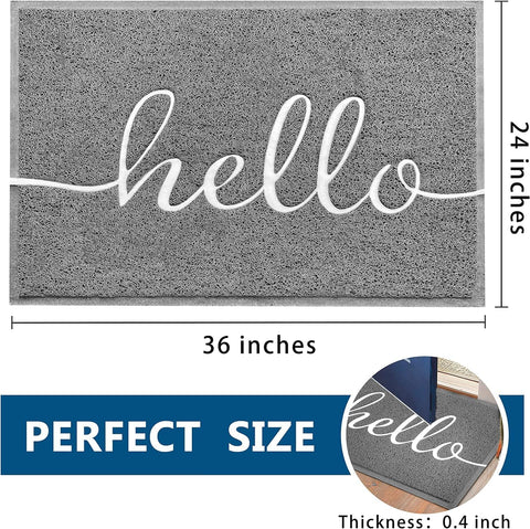 EARTHALL entrance mat non-slip rubber edge ensures secure footing at busy entryways.