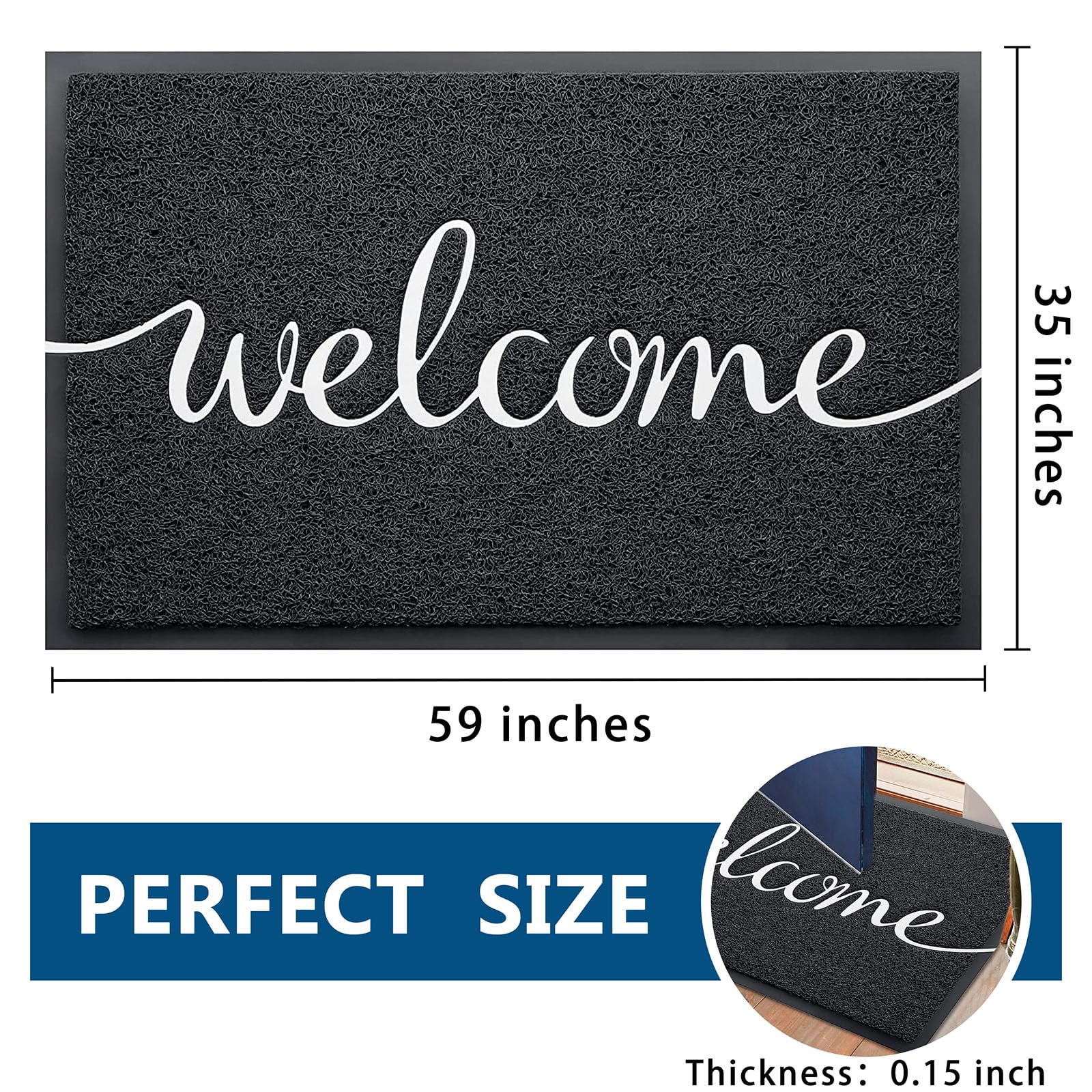 EARTHALL front door mat for indoor/outdoor use adds durable style to entryways.