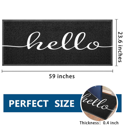 EARTHALL Funny Hello Mats front door doormat with low-profile design.