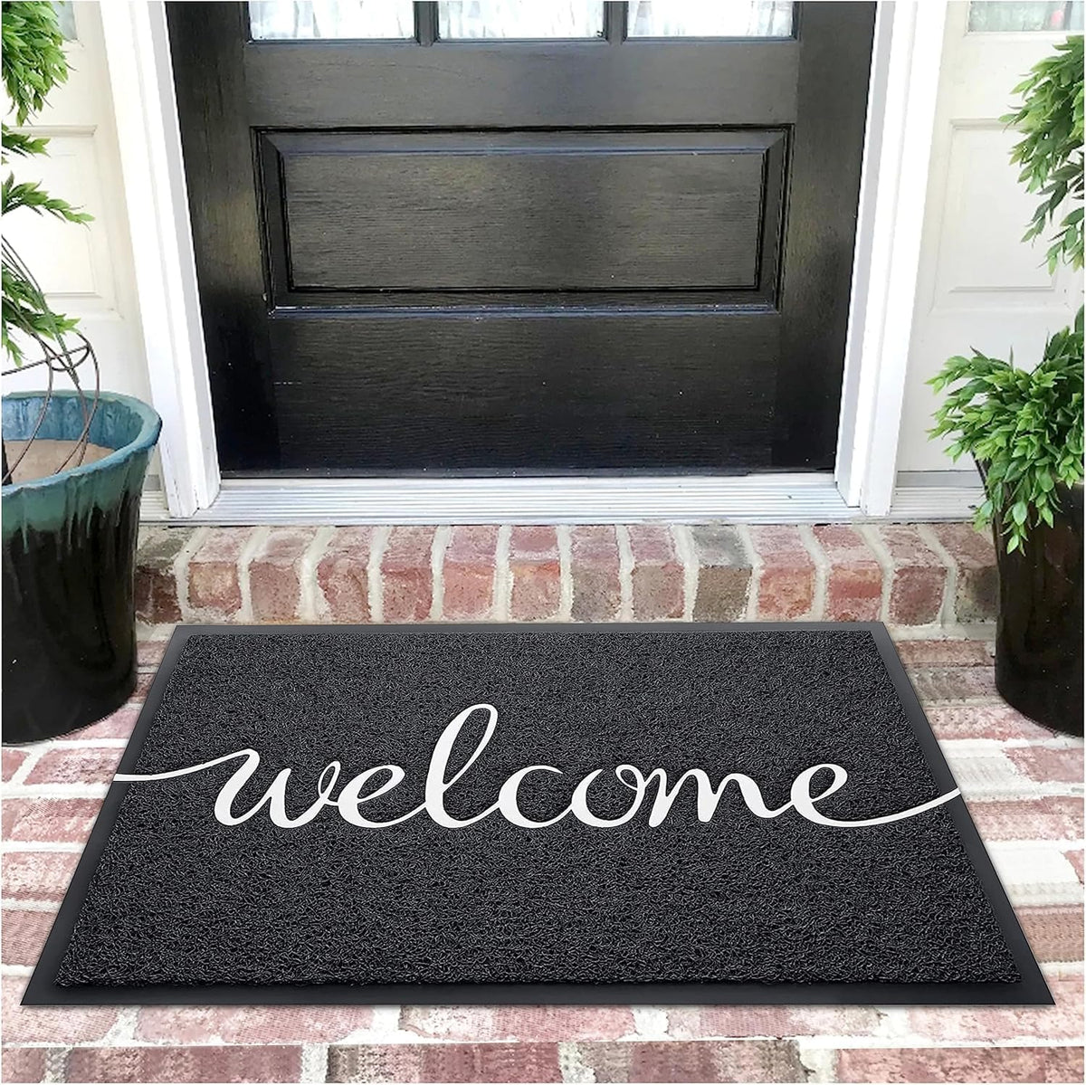 EARTHALL Funny Welcome Mat outdoor front door captures dirt before it enters.