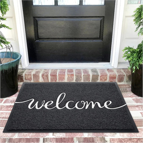 EARTHALL Funny Welcome Mat outdoor front door captures dirt before it enters.