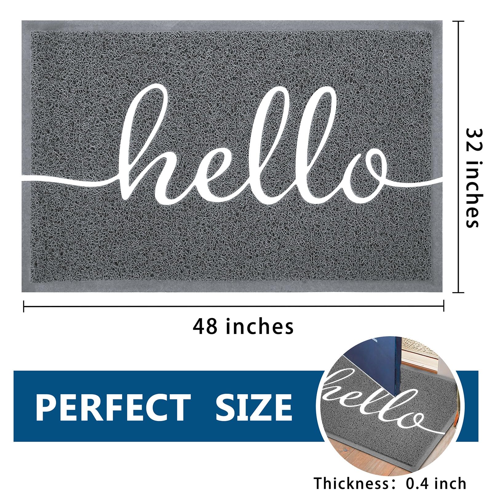 Earthall Hello Mat outdoor-indoor use traps debris to keep interiors clean.