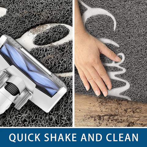 Earthall low-profile mat fits under most doors without curling or catching.