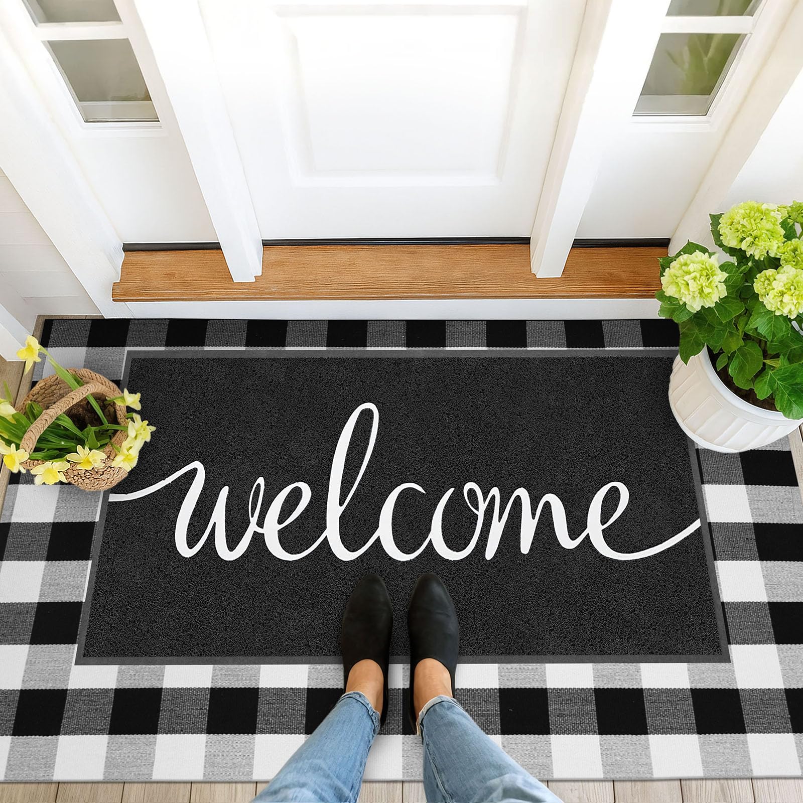 EARTHALL non-slip rubber backing keeps it in place on any floor.