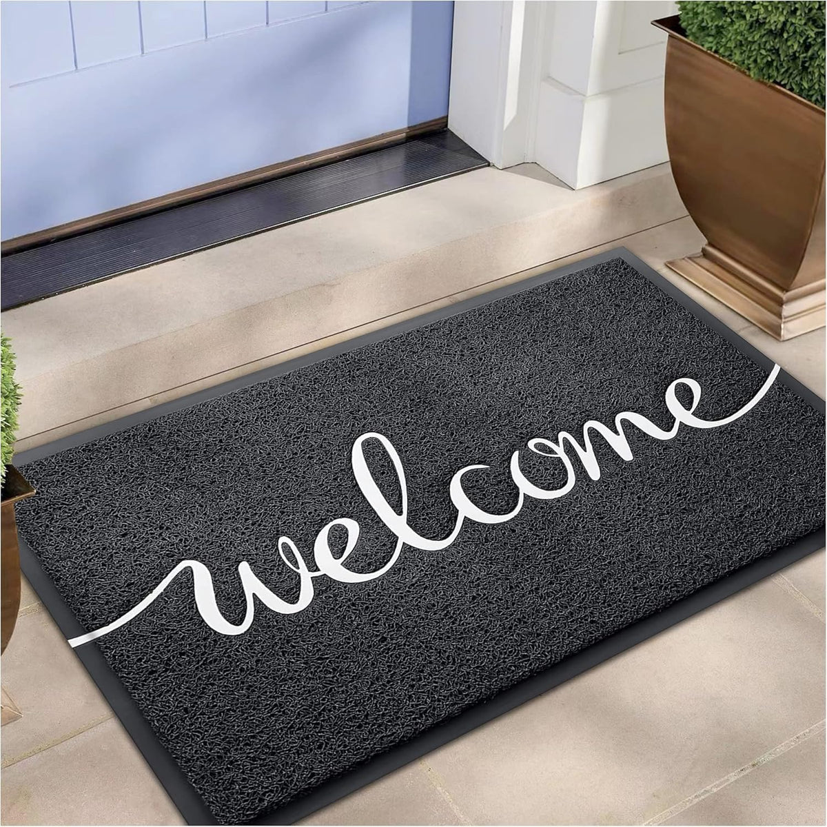 EARTHALL welcome mat for the front door traps dirt and keeps floors clean