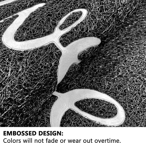 EARTHALL heavy-duty mat features a non-slip rubber backing for secure grip.