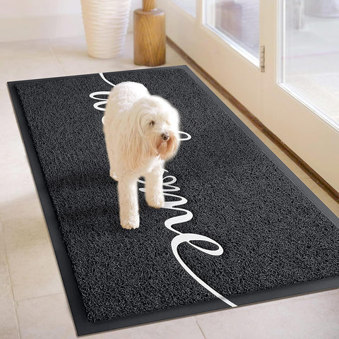 EARTHALL easy-clean mat can be shaken, swept, or hosed down.