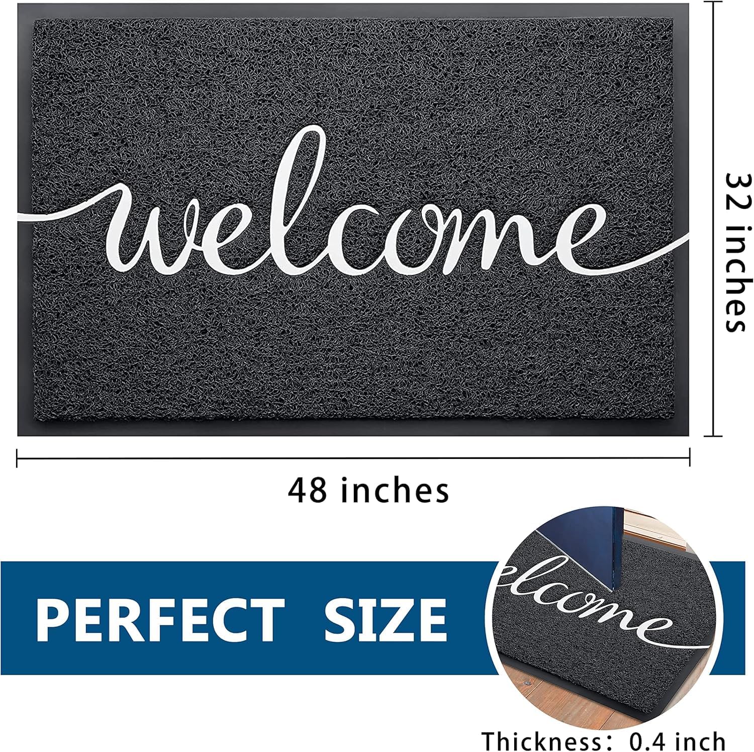 EARTHALL outdoor entry mat withstands heavy foot traffic while staying clean.