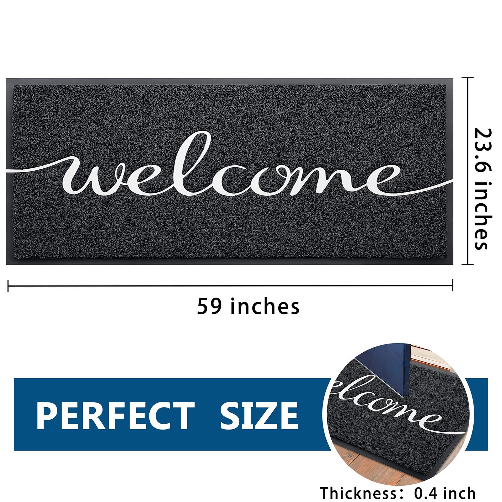 Earthall welcome mat outdoor entrance; durable materials endure weather while welcoming guests.