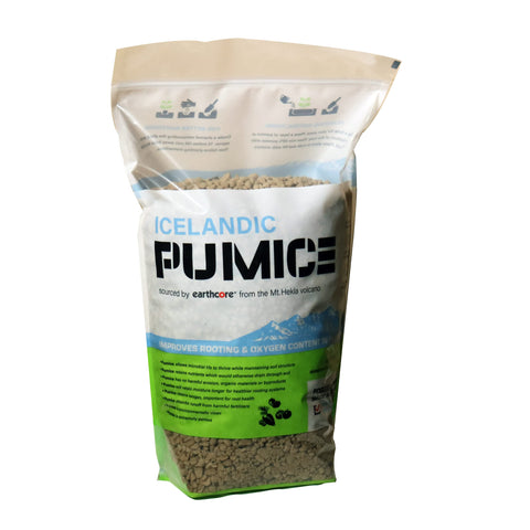 Earthcore Pure Icelandic Pumice bag showing resealable packaging for easy storage